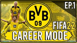 FIFA 22  Realistic Borussia Dortmund Career Mode  Episode 1  Marco Rose Reign Begins NextGen [upl. by Naoh]