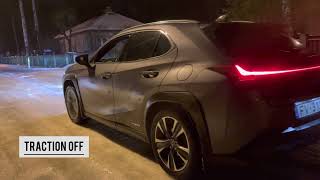 Lexus UX 250h AWD Efour Winter Test on ice [upl. by Ekusoyr171]