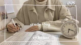 \ study vlog  17時間勉強した日 タイムラプス 高校生 [upl. by Lledal]