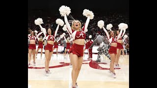 ▶️ Alabama Cheerleaders Get It ❤️🤍 Alabama Crimson Tide SEC College Basketball [upl. by Odnomra]