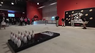 Ceremonial first and second throw at the grand opening of Fowling Warehouse [upl. by Violet]