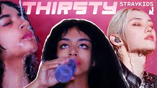 THIRSTIEST 🥤 REACTON TO STRAY KIDS For 6 MINUTES [upl. by Porett957]