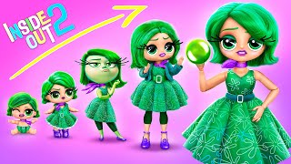 Inside Out 2 Disgust Growing Up 32 DIYs for LOL OMG [upl. by Inaja]