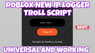 Roblox IP Logger Troll Script  Direct LinkPastebinMediaFire [upl. by Merkle]