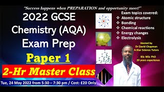 2022 GCSE Chemistry AQA Paper 1 Exam Prep Master Class [upl. by Dietsche]