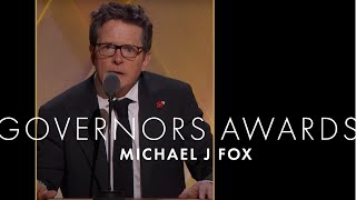 Michael J Fox Receives the Jean Hersholt Humanitarian Award  13th Governors Awards [upl. by Polivy]