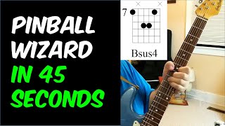 Pinball Wizard Guitar Lesson in 45 Seconds  Pete Townshend shorts [upl. by Ahsilla]