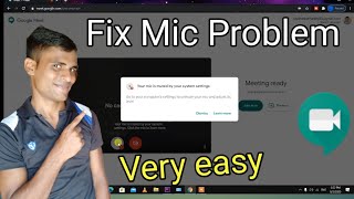 Google Meet Your mic muted by your system setting [upl. by Bigford]