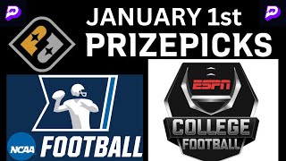 Prize Picks College Football Bowl Games January 1st [upl. by Scottie]