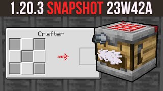 Minecraft 1203 Snapshot 23W42A  Experimental Crafter Added  Better Rockets [upl. by Eintihw]