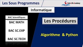 Informatique  Les procédures  BAC Scientifiques [upl. by Saunder]