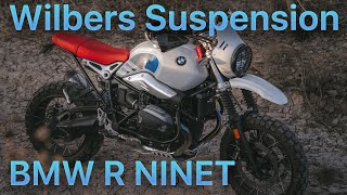 70MM Wilbers Suspension on BMW R nineT Urban GS [upl. by Nailimixam589]