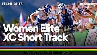 Women Elite Crosscountry Short Track Highlights  2024 UCI Mountain Bike World Championships [upl. by Eniroc526]