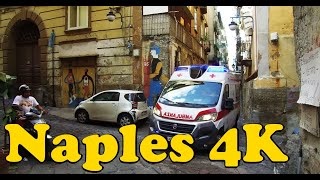 Walk around Naples Italy 4K Quartieri Spagnoli [upl. by Anayra]