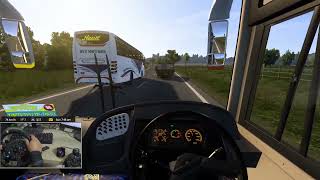 Driving a Bangladeshi bus Hino AK1J  ETS2  Logitech g29 gameplay [upl. by Aisiram]