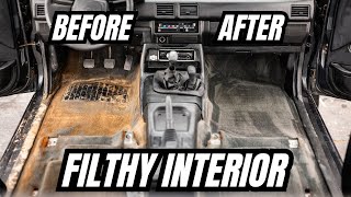 Deep Cleaning A Filthy SUV Interior  Car Detailing [upl. by Mikeb272]