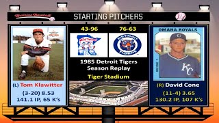 Game 140  1985 Detroit Tigers Season Replay v Minnesota Twins  Tiger Stadium [upl. by Ofori]