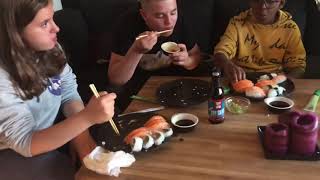 1000 Subs special  90 bitar Sushi challange [upl. by Trenna]