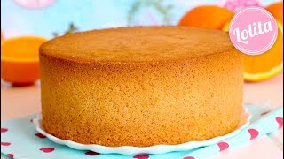 Receta de bizcocho de naranja fácil casero  Como hacer bizcocho esponjoso [upl. by Wynn]