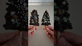 Chocolate sticks christmas trees 🤎🎄christmas christmastree xmas santa snack [upl. by Ecyarg]