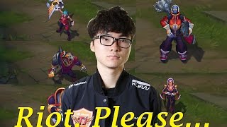 Faker on new SKT World Champion skins [upl. by Tremann]