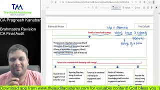 Brahmastra Revision CA Final Audit  SAs  SA 300 and 400 series [upl. by Atteuqaj]