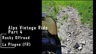 Alps Vintage Ride Africa Twin XRV 750 Part 4 Rocky Steep OFFroad  La Plagne [upl. by Hess782]