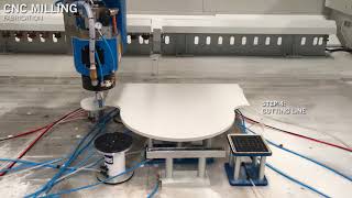 CNC Milling Round table with Full Bullnose Edge [upl. by Ely]