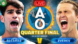 ALCARAZ vs ZVEREV  Australian Open 2024 Quarter Final  LIVE Tennis PlayByPlay Stream [upl. by Hannus984]