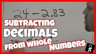 Subtracting decimals from a whole number [upl. by Dasha616]