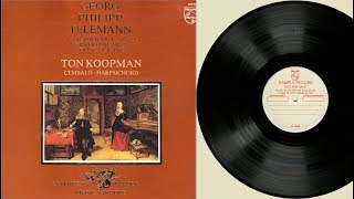 Ton Koopman harpsichord Telemann Fantasien Ouverture amp Solo Cdur [upl. by Roane]