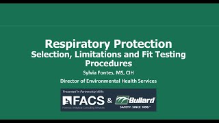 Respiratory Protection Selection Limitations amp Fit Testing Procedures 2024 [upl. by Aicnelav]