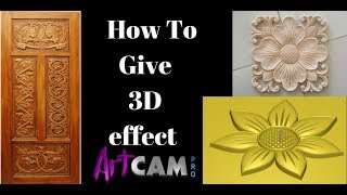 How To Give 3D effect Artcam 9pro HindiUrdu [upl. by Rehctaht843]