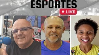 ESPORTES LIVE  Rubinho  Téc da Sel Brasileira de Vôleil feminino de surdos e a Naty Martins [upl. by Wilmar]