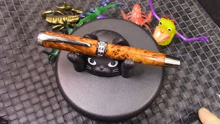 Highlander Thuya Burlwood Black Titanium Pen Review [upl. by Rexferd]