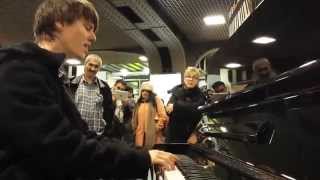 Awesome Piano Improvisation in Train Station Brussels [upl. by Emelina898]