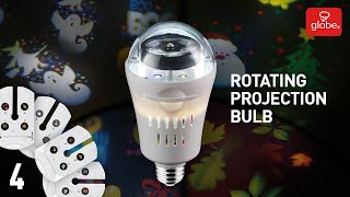 Rotating Projection Bulb  4 Patterns LED  Globe Electric [upl. by Akinuahs]