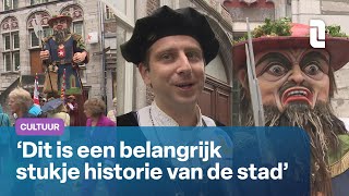 Maastrichtse stadsreus Gigantius trekt veel bekijks tijdens de reuzenstoet 😮  L1 Nieuws [upl. by Aisanat]