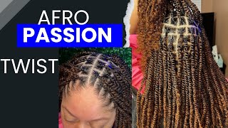 Easy and Neat Passion Twist knotless spring up afro Twist ​⁠Tonlo451 [upl. by Eelana]