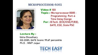 Video  100 Microprocessor 8085 Programming Part6 Time Delay Design [upl. by Gemina]