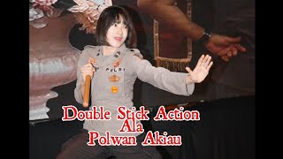 Bruce Lee Double Stick Action Akiau Polwan Cantik Jago Silat Briptu Marselina Oktavianti tetap PSHT [upl. by Retsehc330]