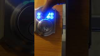 How to Lock and Unlock Defiant Electronic Deadbolt [upl. by Eenimod]