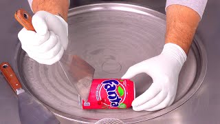 Fanta Cherry Ice Cream Rolls  how to make Fanta to Ice Cream  fast ASMR Hand Sounds amp Movements [upl. by Charlean]