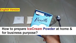 Icecream Powder Making 100 Real Formula [upl. by Nahtaneoj]