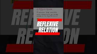 Reflexive Relation  Ch1  Relations amp Functions  Class 12 shorts class12maths [upl. by Mcintosh]