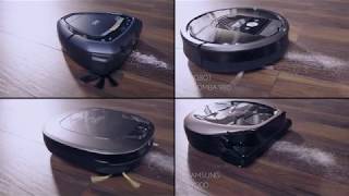 Vier der besten Saugroboter im Test AEG RX9 iRobot Roomba 980 LG HomBot und Samsung VR7000 [upl. by Mrots]