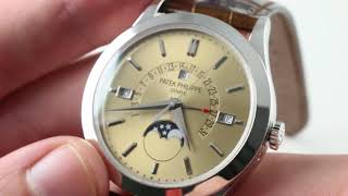 Patek Philippe Perpetual Calendar HONEY BROWN 5496P014 Luxury Watch Review [upl. by Eniamor]