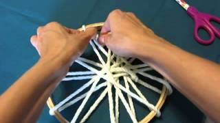 DIY Circle Loom Weaving on an Embroidery Hoop [upl. by Montanez]