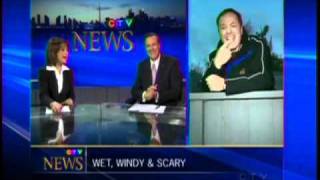 Live News  CTV Tom Brown Feeding pumpkins to bear blooper [upl. by Suilenrac]