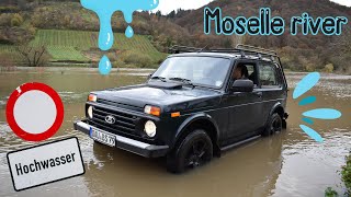 Mosel Hochwasser mit Lada Niva 4x4  Cochem  Лада Нива  Valwig [upl. by Reehsab]